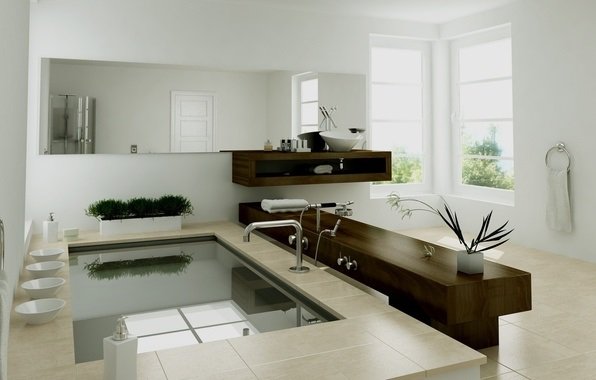 Фото ванной комнаты с дизайном – минимализм